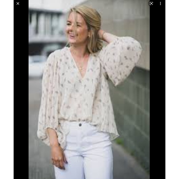 Ganni Tops - Gianni Georgette V-neck Blouse